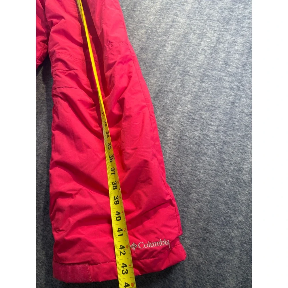 Columbia Girls Pink Snow Pants Insulated Bibs Ski Overalls Size Medium 10/12